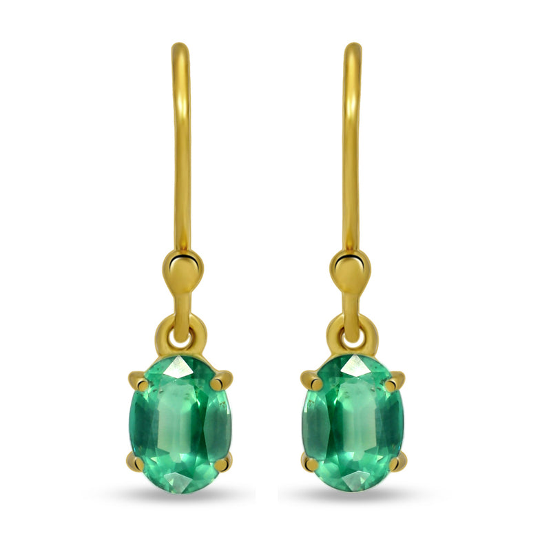 7*5 MM Oval - 18k Gold Vermeil - Mint Green Kyanite Faceted Earrings - ESBC406G-GK Catalogue