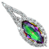 5*10 MM Marquise - Mystic Topaz With CZ Pendants - MTP57