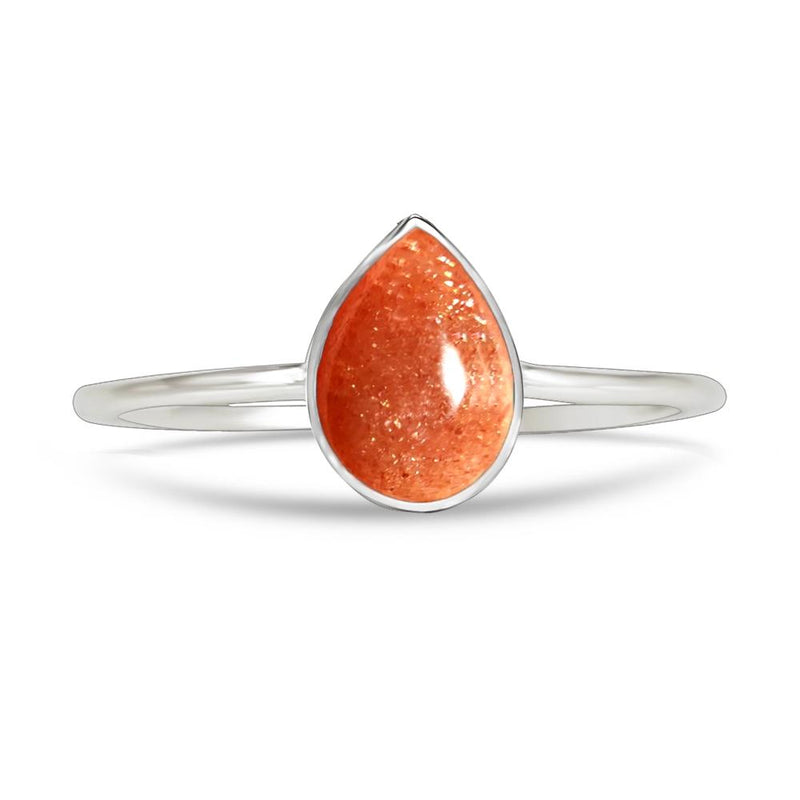 7*5 MM Pear - Sunstone Ring - CB-R803SS Catalogue
