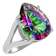 10*14 MM Pear - Mystic Topaz Ring - MTR23