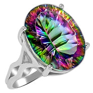 12*16 MM Oval - Mystic Topaz Ring - MTR24