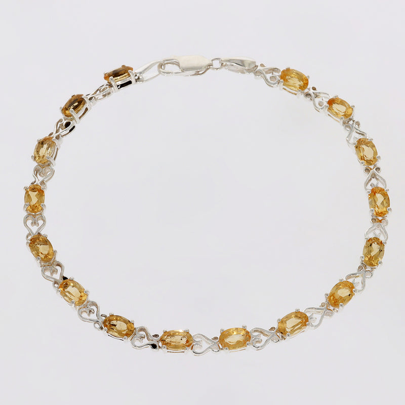 6*4 MM Oval - Citrine Bracelets - CZB20C