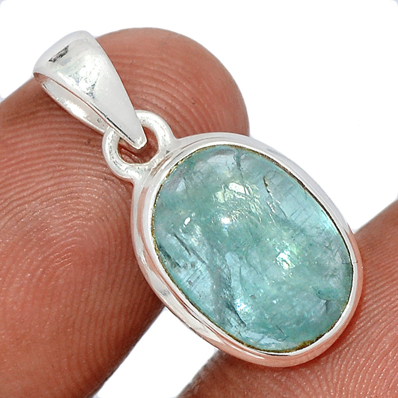 1" Aqua Kyanite Cabochon Pendants - AKCP336