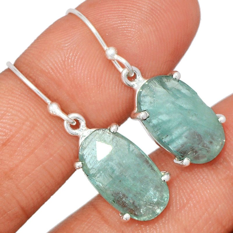 1.2" Claw - Aqua Kyanite Faceted Earrings - AKFE21