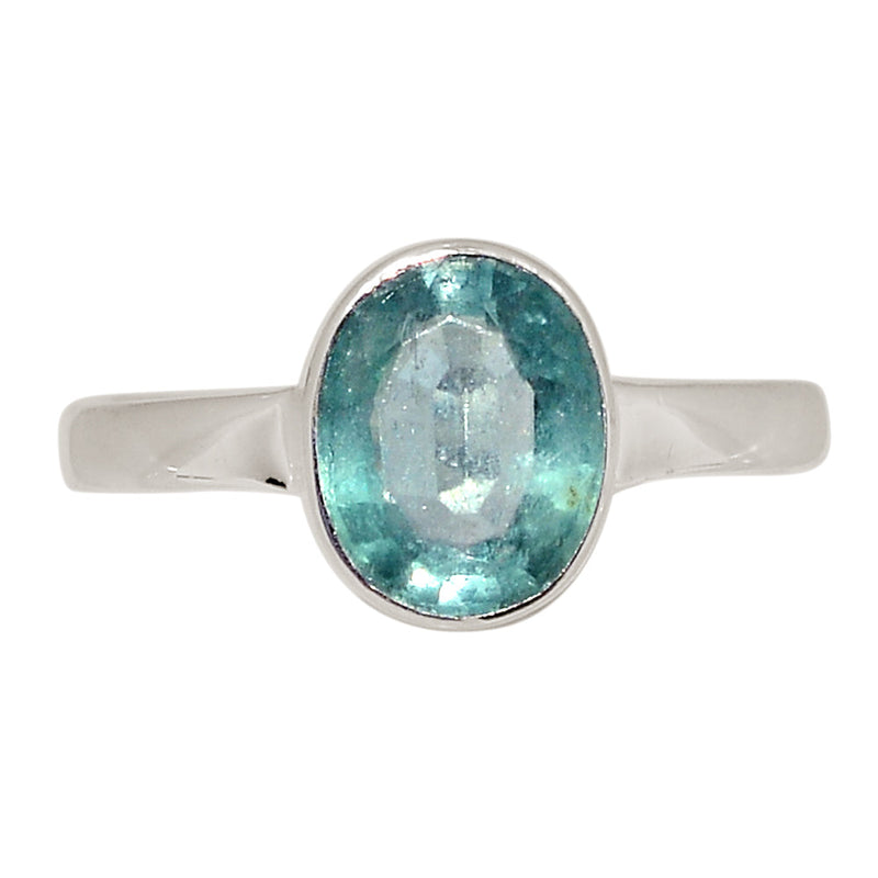 Aqua Kyanite Faceted Ring - AKFR257