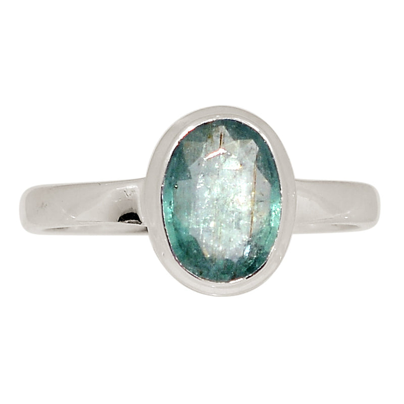 Aqua Kyanite Faceted Ring - AKFR258