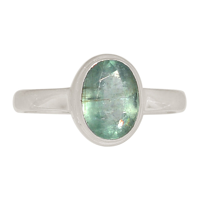 Aqua Kyanite Faceted Ring - AKFR282