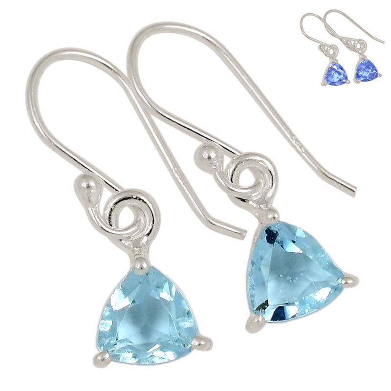 1" Claw - Lab Grown Color Change Alexandrite Earrings - ALXE2