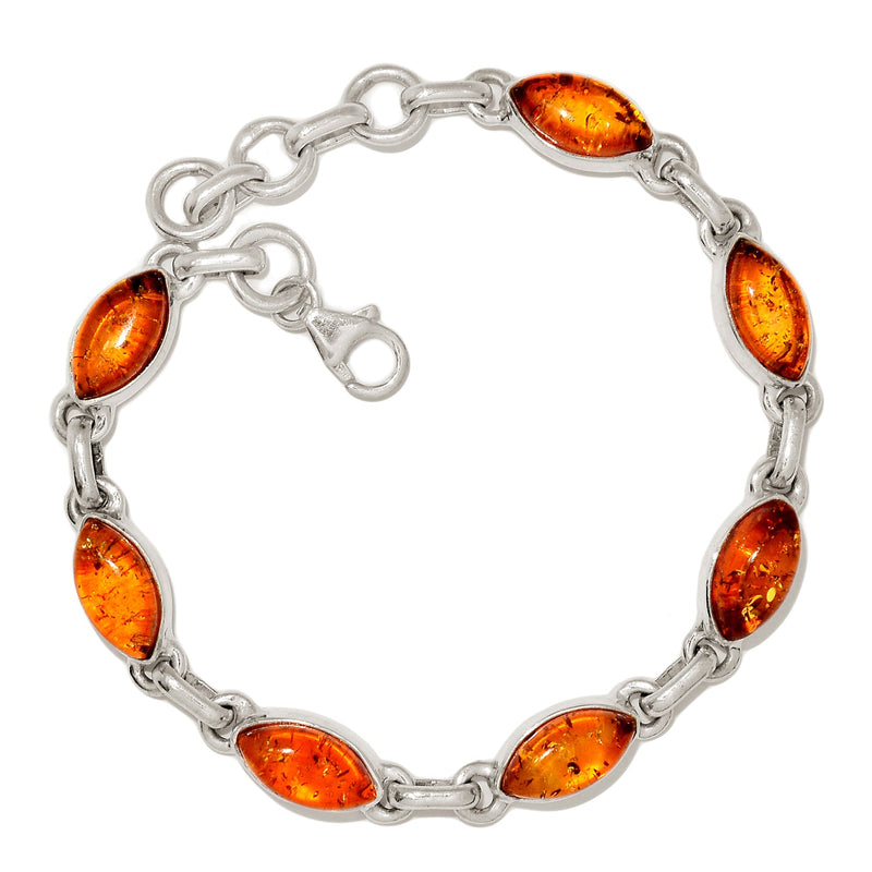 8" Treated Amber Bracelets - AMBB144