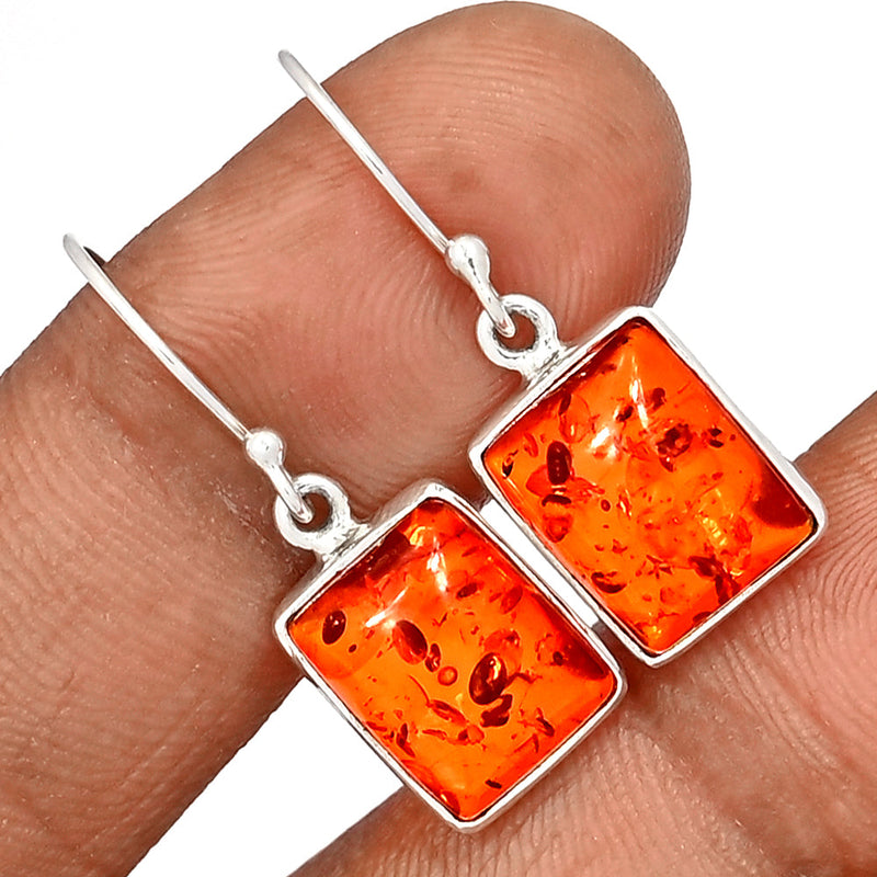 1.2" Treated Amber Earrings - AMBE760