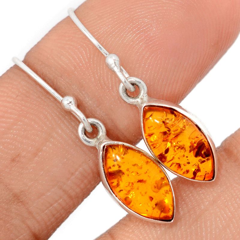 1.1" Treated Amber Earrings - AMBE774