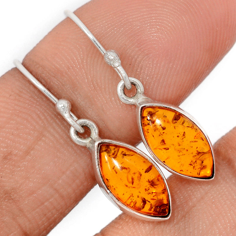 1.1" Treated Amber Earrings - AMBE790