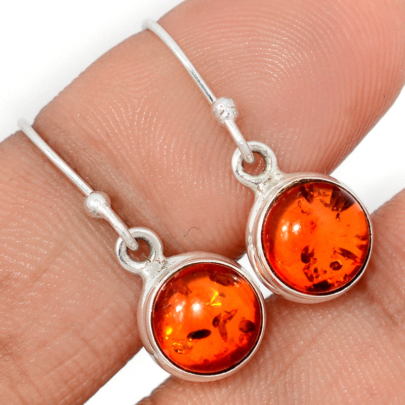 1.1" Treated Amber Earrings - AMBE797