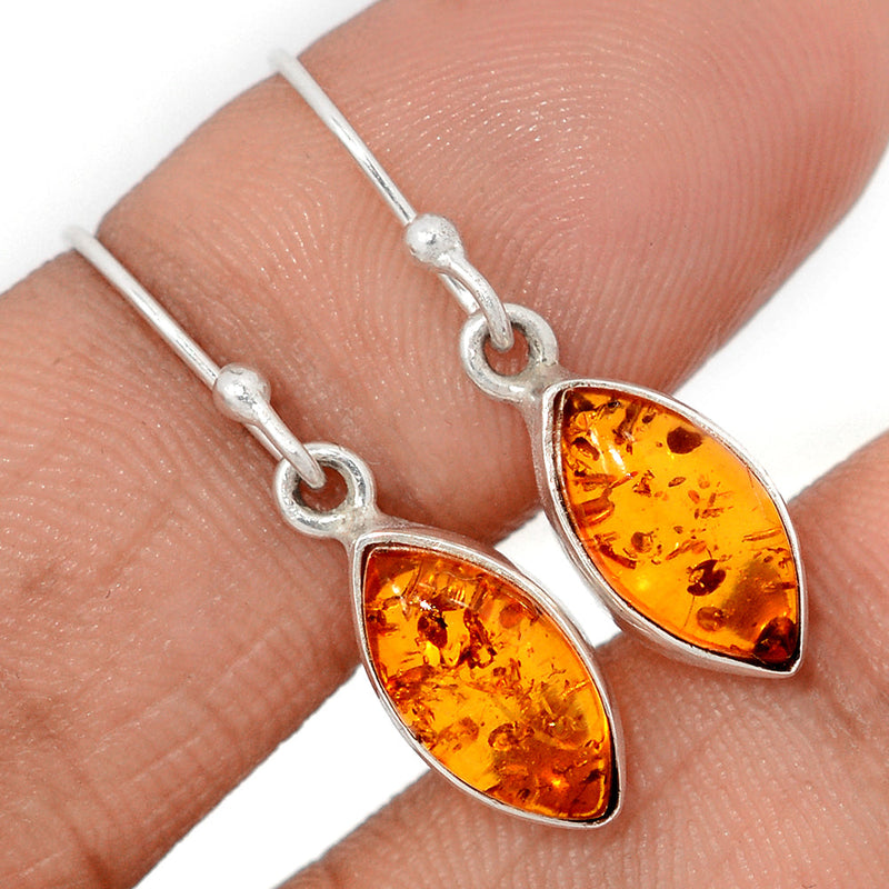 1.1" Treated Amber Earrings - AMBE798