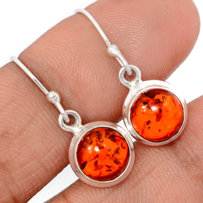 1.1" Treated Amber Earrings - AMBE805