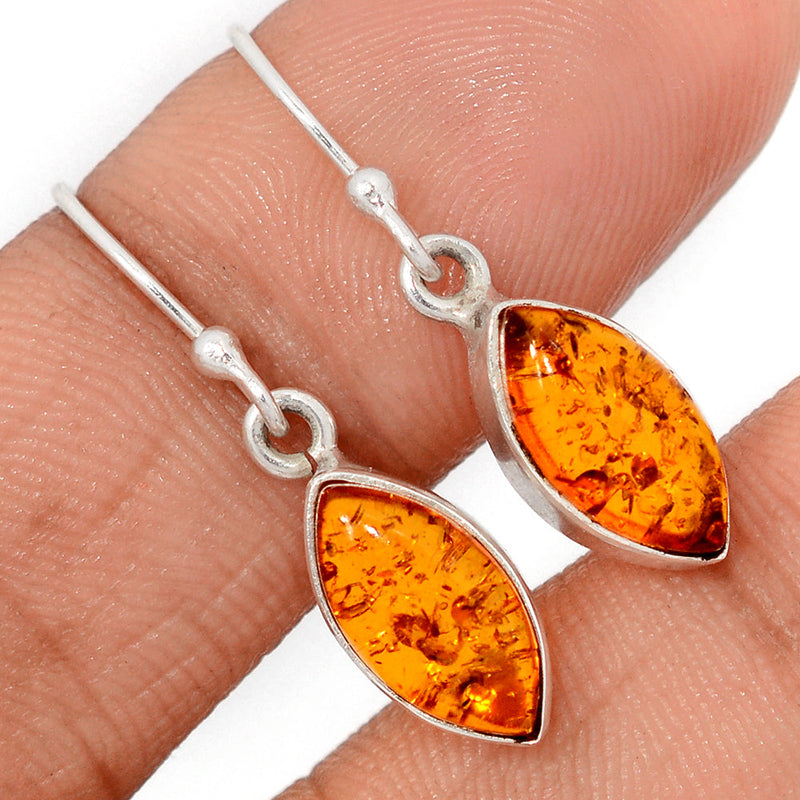 1.2" Treated Amber Earrings - AMBE806
