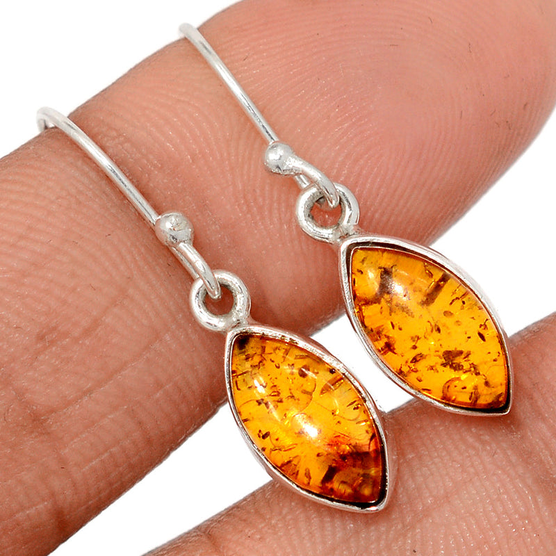 1.2" Treated Amber Earrings - AMBE812