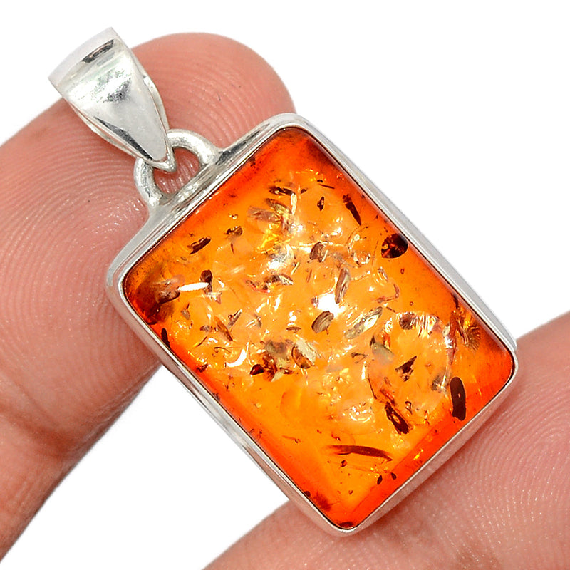 1.3" Treated Amber Pendants - AMBP1136