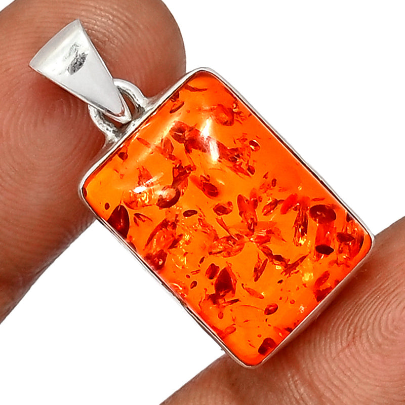 1.3" Treated Amber Pendants - AMBP1146