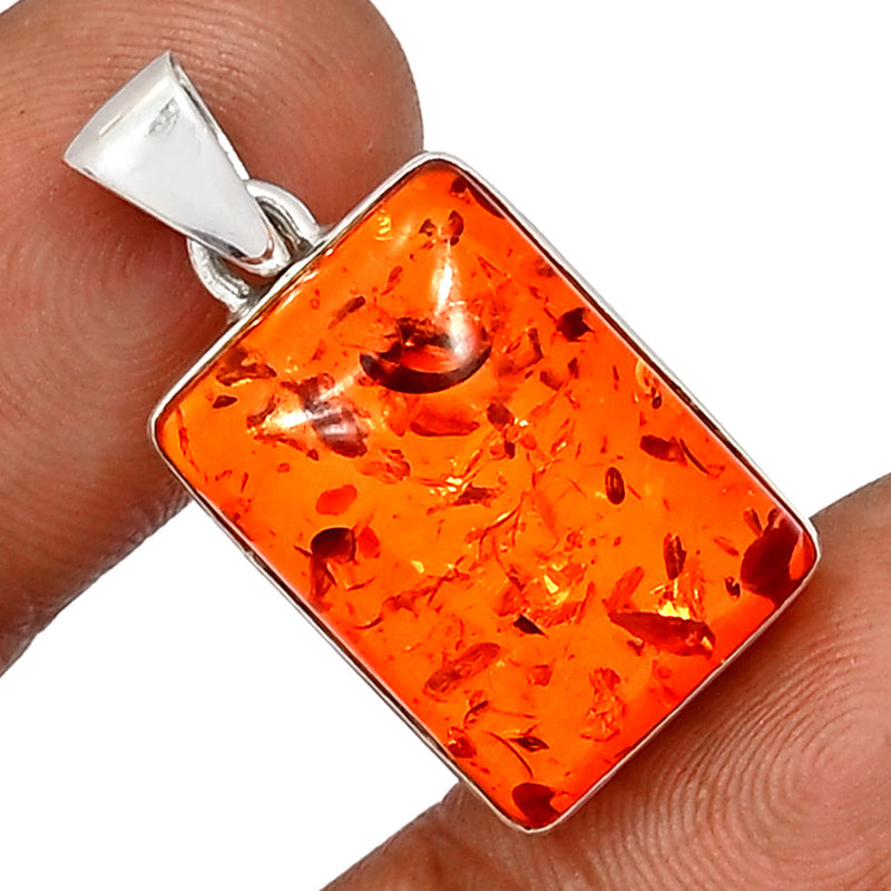 1.3" Treated Amber Pendants - AMBP1161