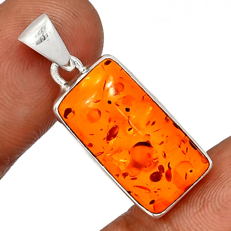 1.3" Treated Amber Pendants - AMBP1162