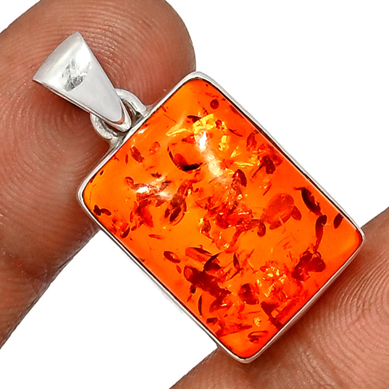 1.2" Treated Amber Pendants - AMBP1166