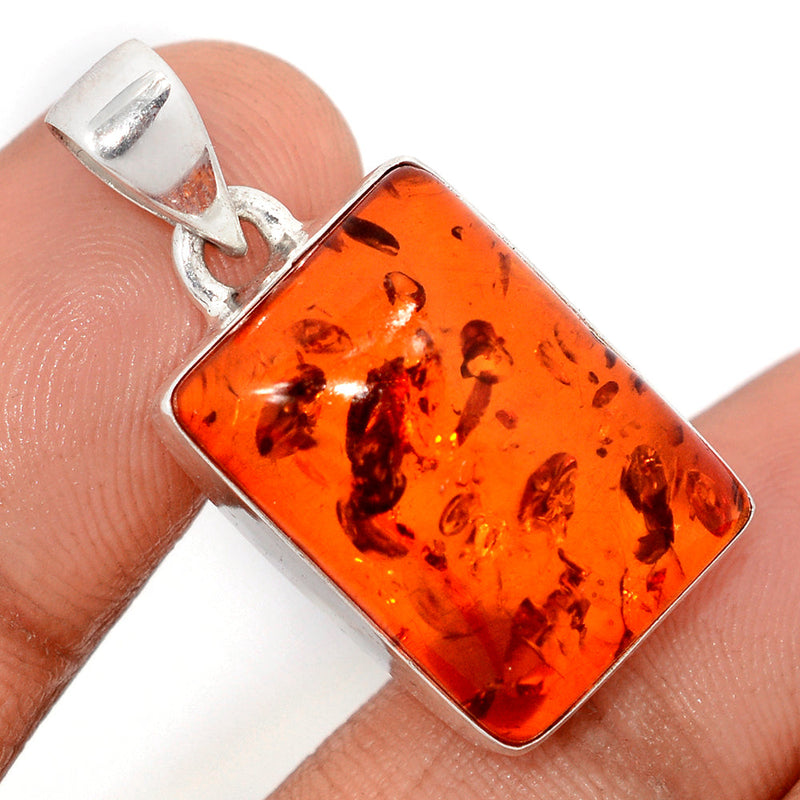 1.3" Treated Amber Pendants - AMBP1170