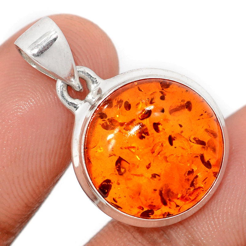 1.1" Treated Amber Pendants - AMBP1171
