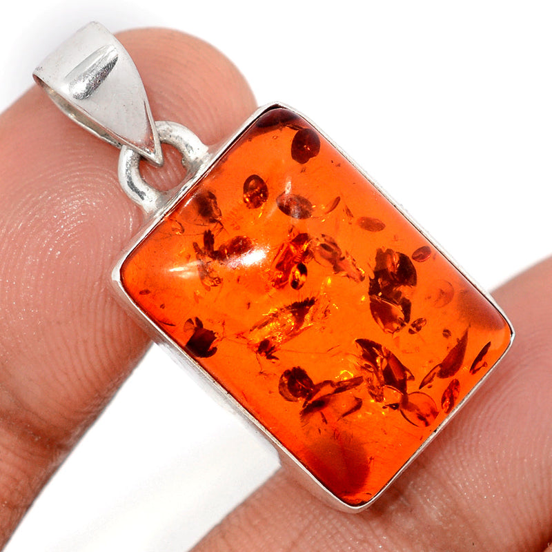 1.3" Treated Amber Pendants - AMBP1172