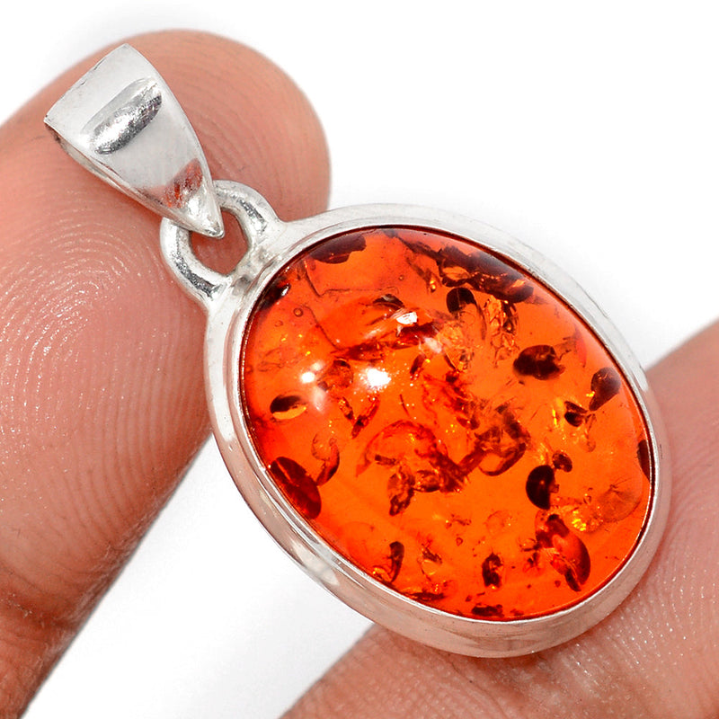 1.3" Treated Amber Pendants - AMBP1173