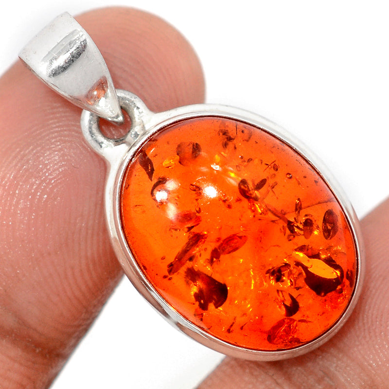 1.2" Treated Amber Pendants - AMBP1174
