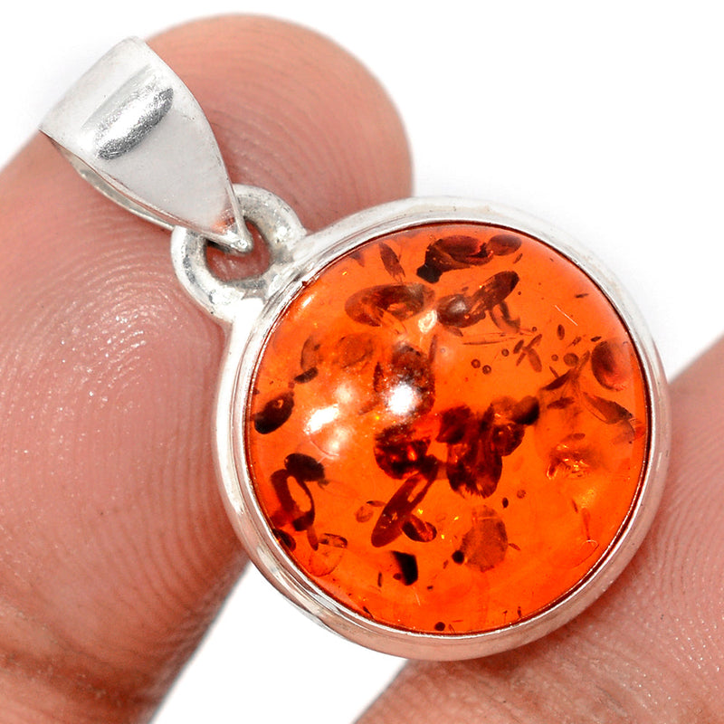 1.1" Treated Amber Pendants - AMBP1177