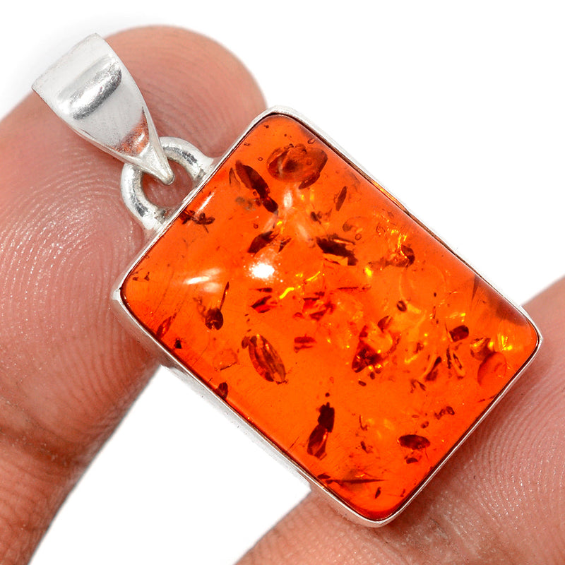 1.3" Treated Amber Pendants - AMBP1179