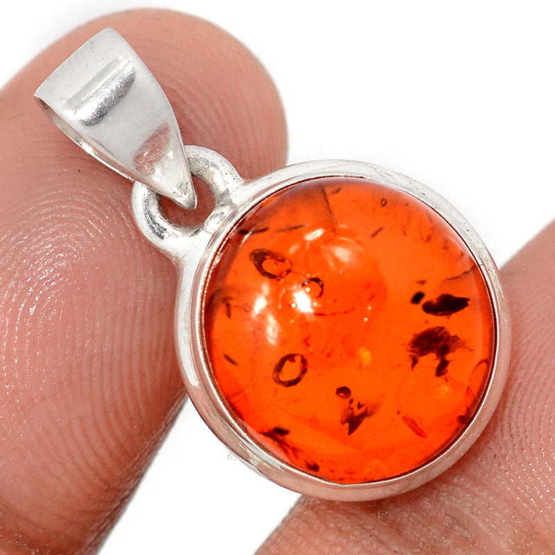 1" Treated Amber Pendants - AMBP1180