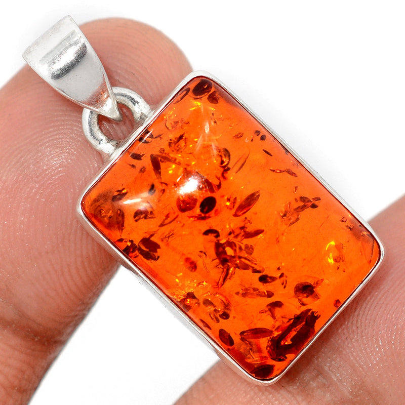 1.3" Treated Amber Pendants - AMBP1181