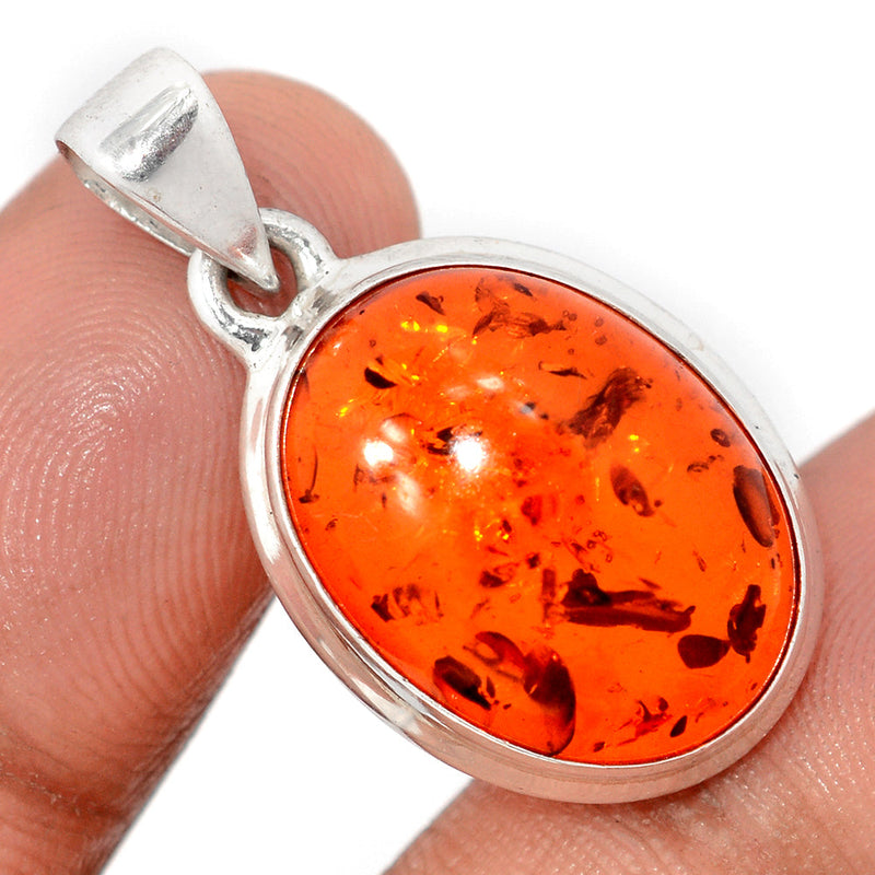 1.3" Treated Amber Pendants - AMBP1182