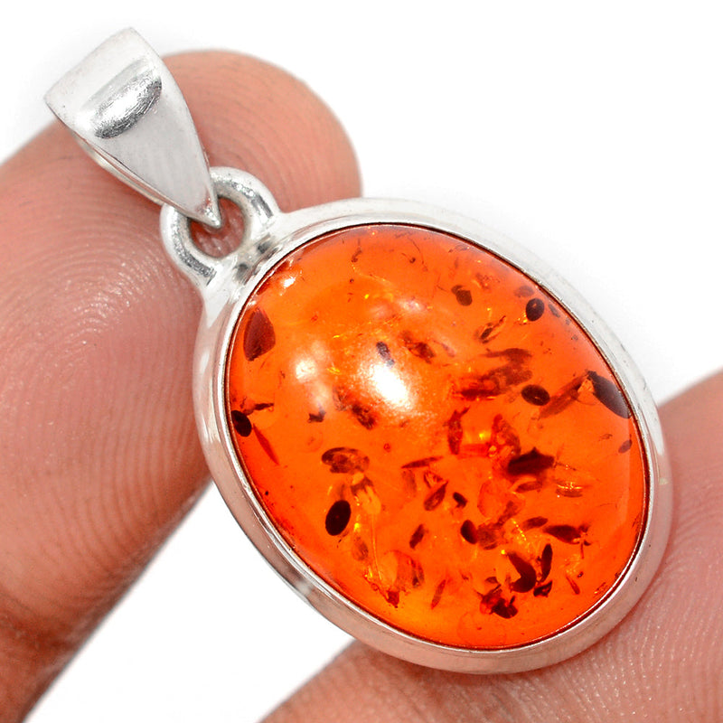 1.3" Treated Amber Pendants - AMBP1184