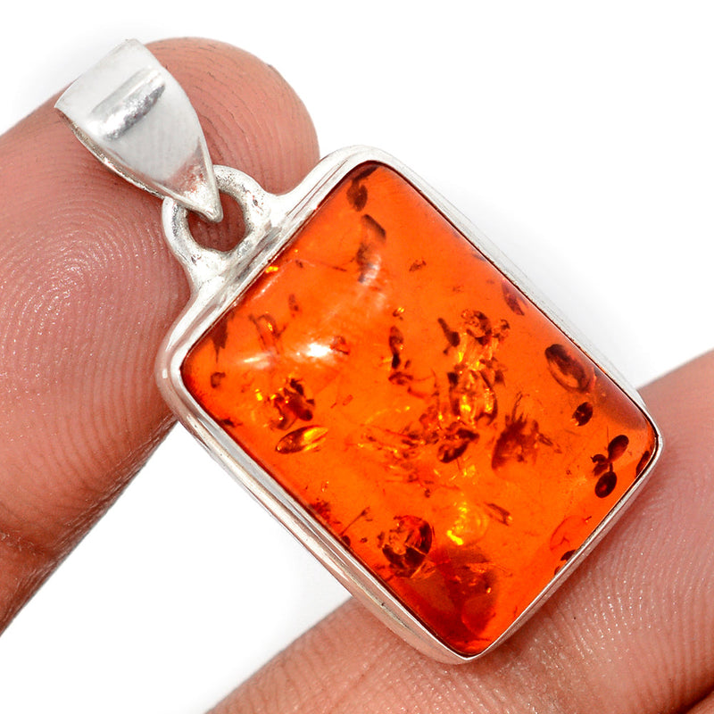 1.3" Treated Amber Pendants - AMBP1185