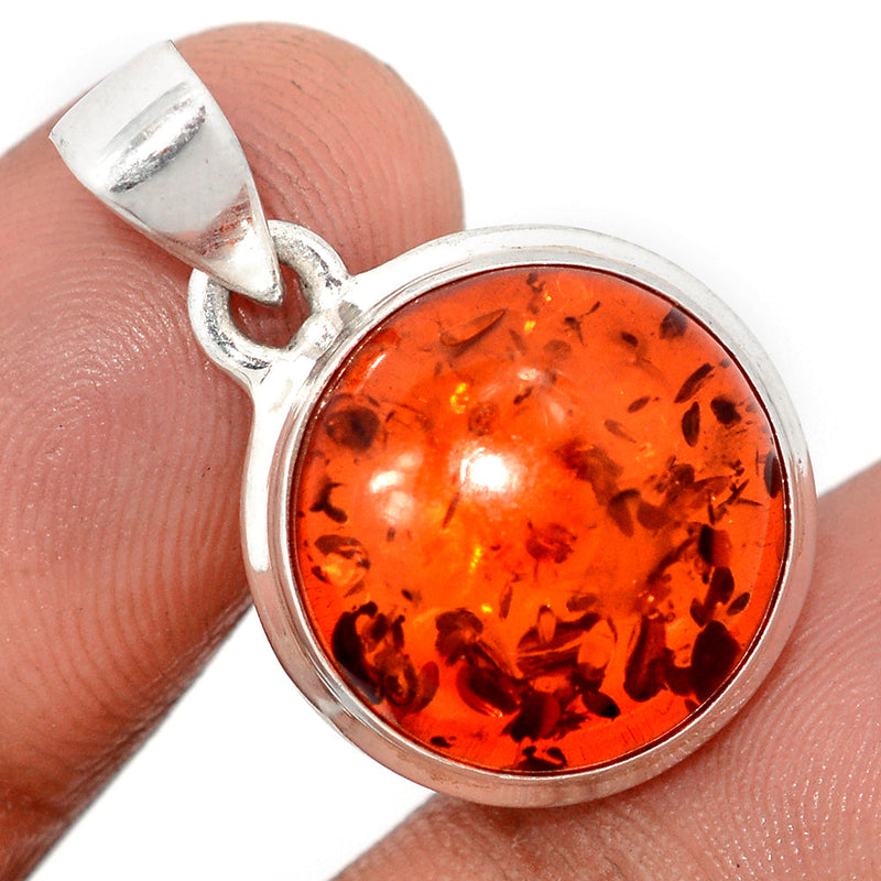 1.1" Treated Amber Pendants - AMBP1186