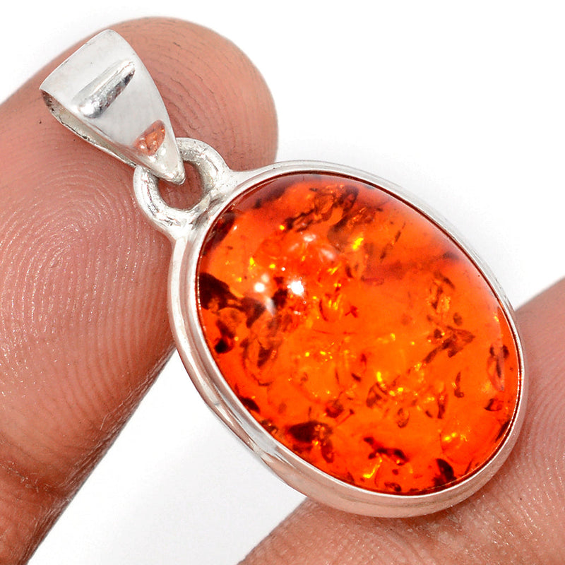 1.2" Treated Amber Pendants - AMBP1187