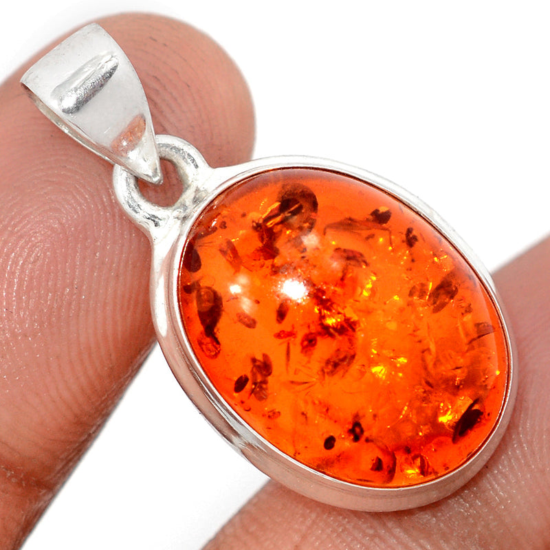 1.2" Treated Amber Pendants - AMBP1188