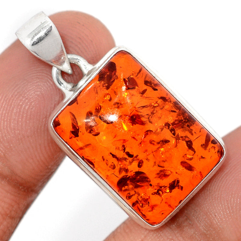 1.3" Treated Amber Pendants - AMBP1189