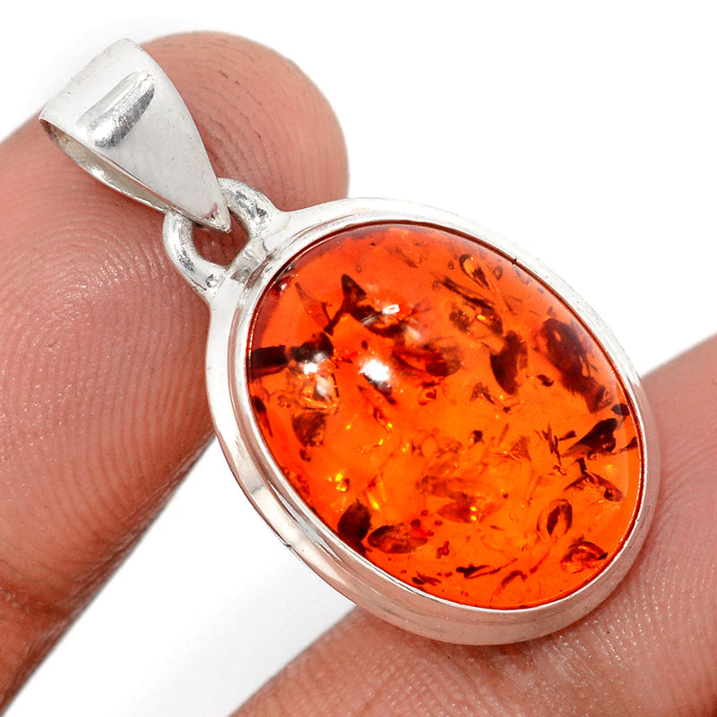 1.3" Treated Amber Pendants - AMBP1190