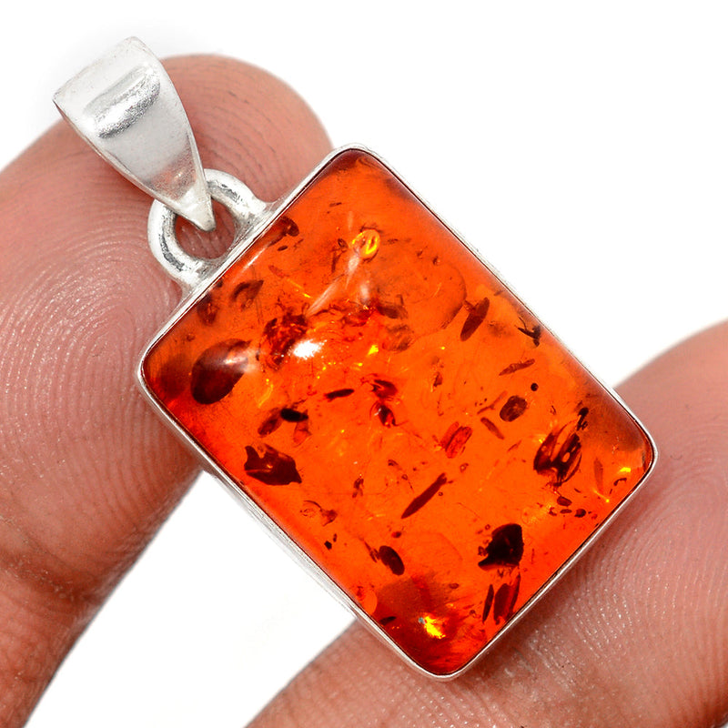 1.3" Treated Amber Pendants - AMBP1193