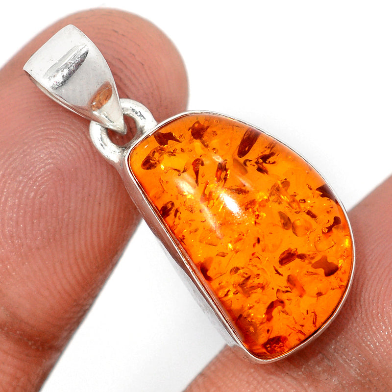 1.2" Treated Amber Pendants - AMBP1195