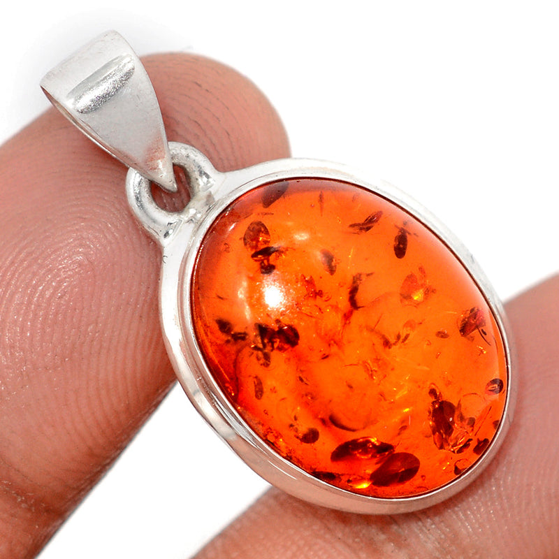 1.3" Treated Amber Pendants - AMBP1197