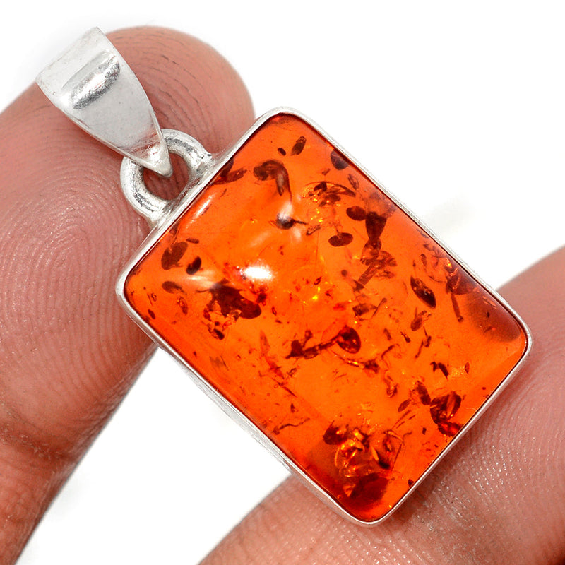 1.3" Treated Amber Pendants - AMBP1198