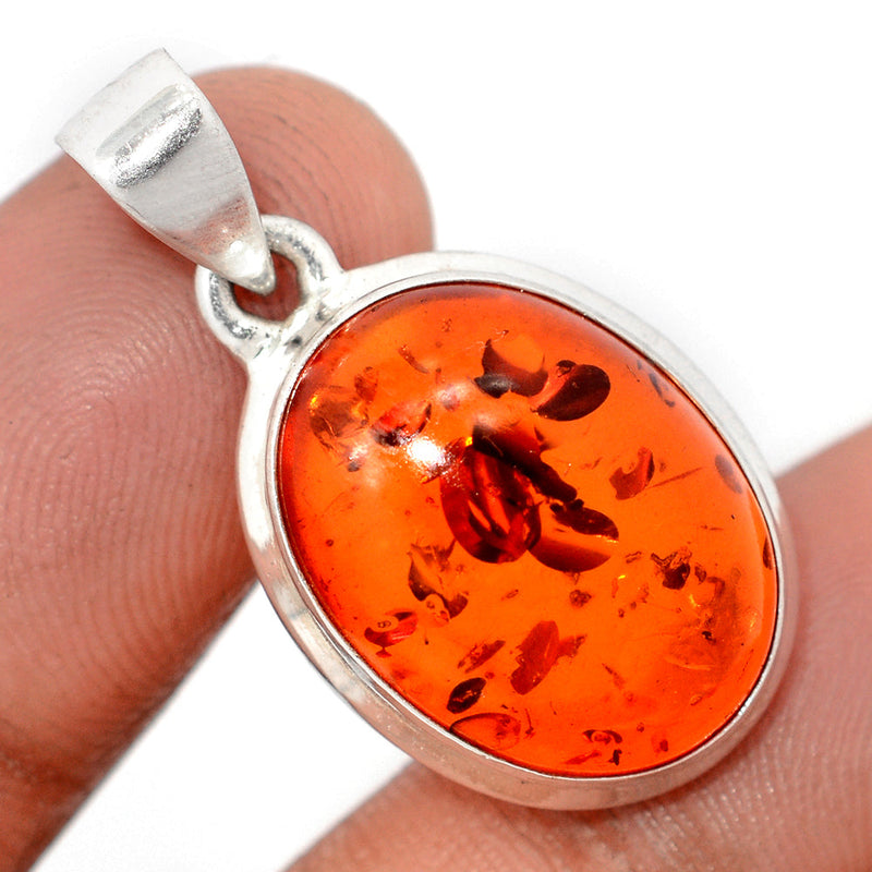 1.2" Treated Amber Pendants - AMBP1199