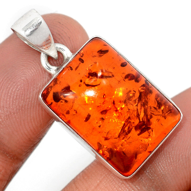 1.3" Treated Amber Pendants - AMBP1201