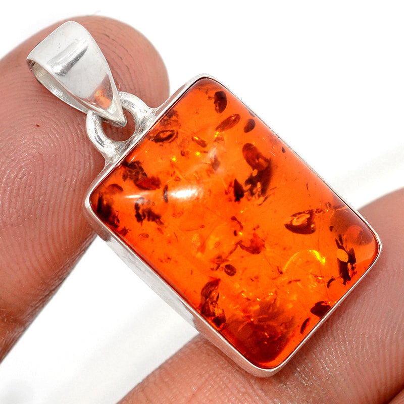 1.3" Treated Amber Pendants - AMBP1207